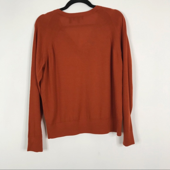 New Theory Relaxed Merino V-Neck Refine Sweater S - Picture 3 of 9